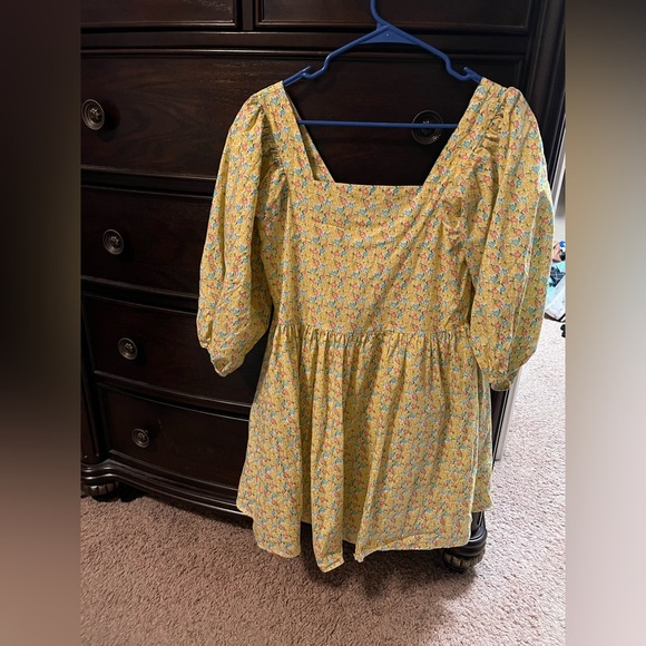Size medium It’s Your Choice Yellow Floral Print Dress from Red Dress Boutique - Picture 2 of 5